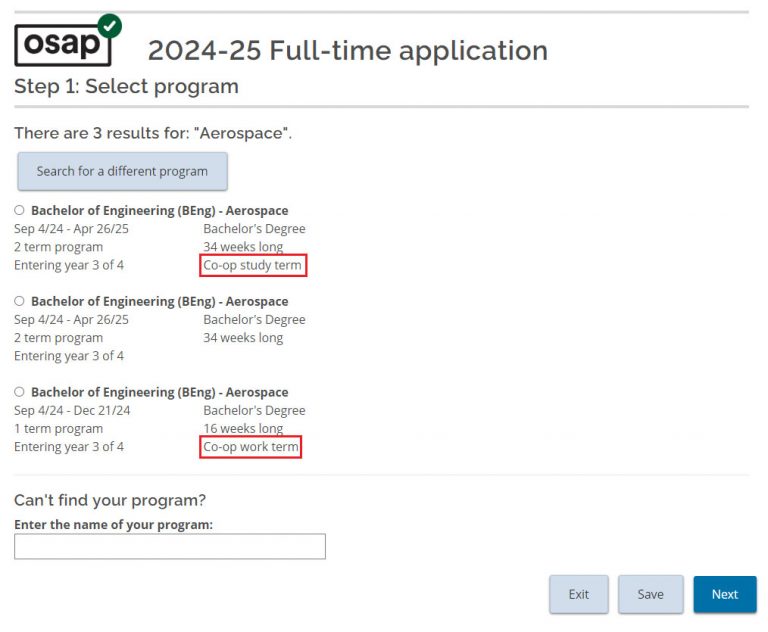 Fall/Winter 20242025 Applying for FullTime OSAP Awards and