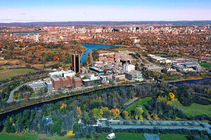 Aerial view of campus