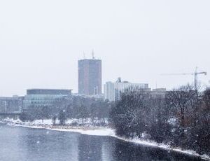Carleton campus in winter