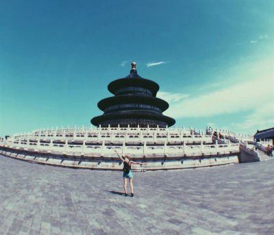 Image of student and architecture in China while on an International Placement