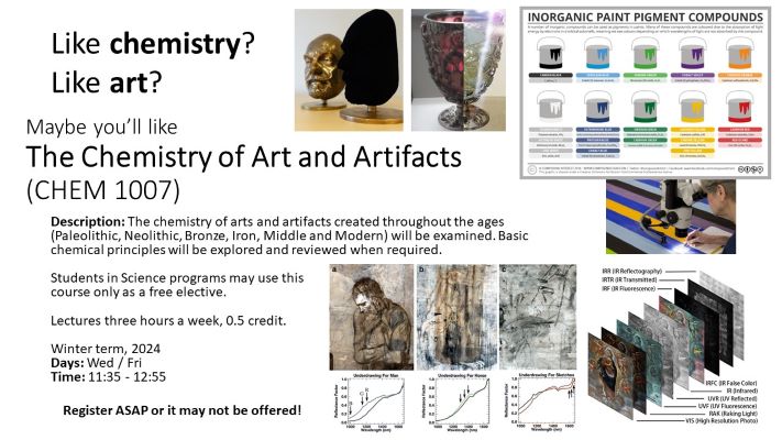 CHEM 1007 Chemistry Of Art And Artifacts In The Winter 2024 Term   CHEM 1007 