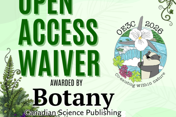 Best Botany Talk OPen Access Waiver Awarded by Botany Canadian Science Publishing