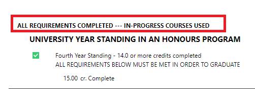 All requirements completed