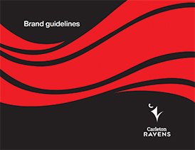 An image with the text: Carleton Ravens Brand Guidelines