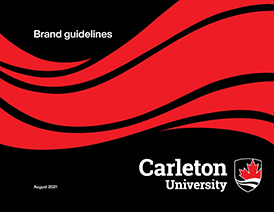 An image with the text: Carleton University brand guidelines