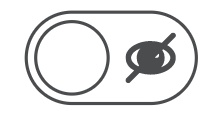 Screenshot of eye icon set as hidden