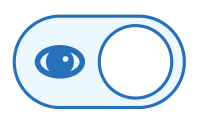 Screenshot of open eye icon set as visible