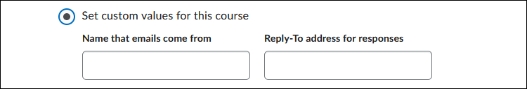 Screenshot of the Select Custom values for this course checkbox in the Intelligent Agents settings page