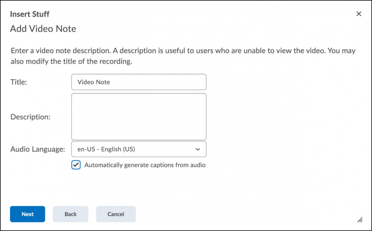Creating Video Notes - Instructor Support