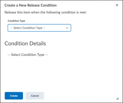 Creating Release Conditions - Instructor Support