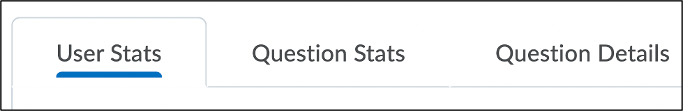 Screenshot of the User Stats tab.