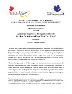 Policy Brief Geopolitical Expertise In European Institutions Or