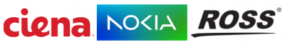 Logos for Ciena, Nokia, Ross