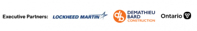 Executive Partner logos for Lockheed Martin, DeMathieu Bard Construction, and Ontario government.