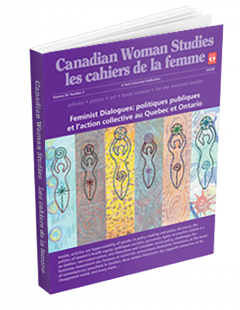 Cover for special issue of Canadian Woman Studies