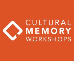 This is a logo image with a red background and white text reading "Cultural Memory Workshop"