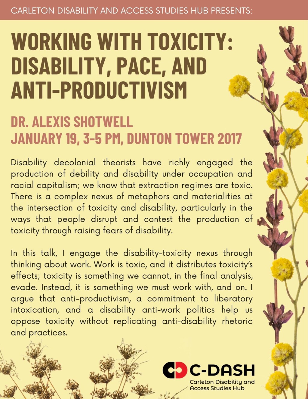 Shotwell event poster Jan 19, 2026