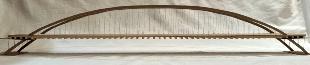 Image shows Arch Through Bridge Main Span Hand-constructed Model