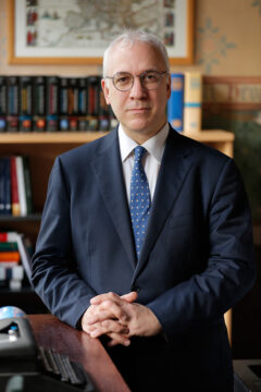 Color photo of Jan Wouters recipient of visiting scholarship on transatlantic relations