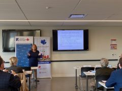 Photo: Dr Clara Portela research presentation on November 3, 2022, at Carleton University