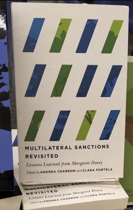 Image of book cover for "Multilateral Sanctions Revisited: Lessons learned from Margaret Doxey"