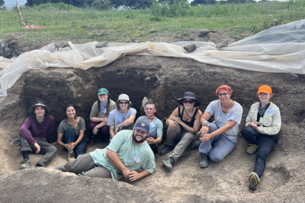 The team that excavated Iron Age huts in Gabii, Italy, including Carleton student, Jessie.