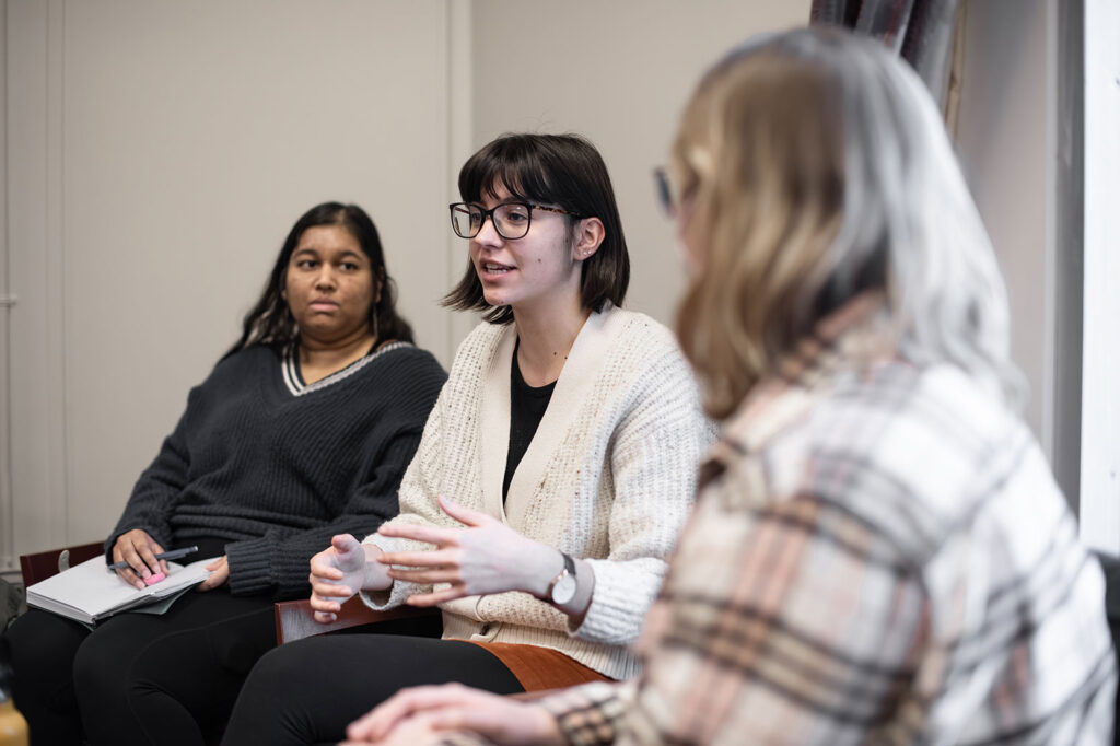 Students in discussion 