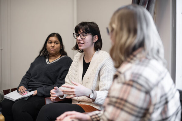 students in discussion