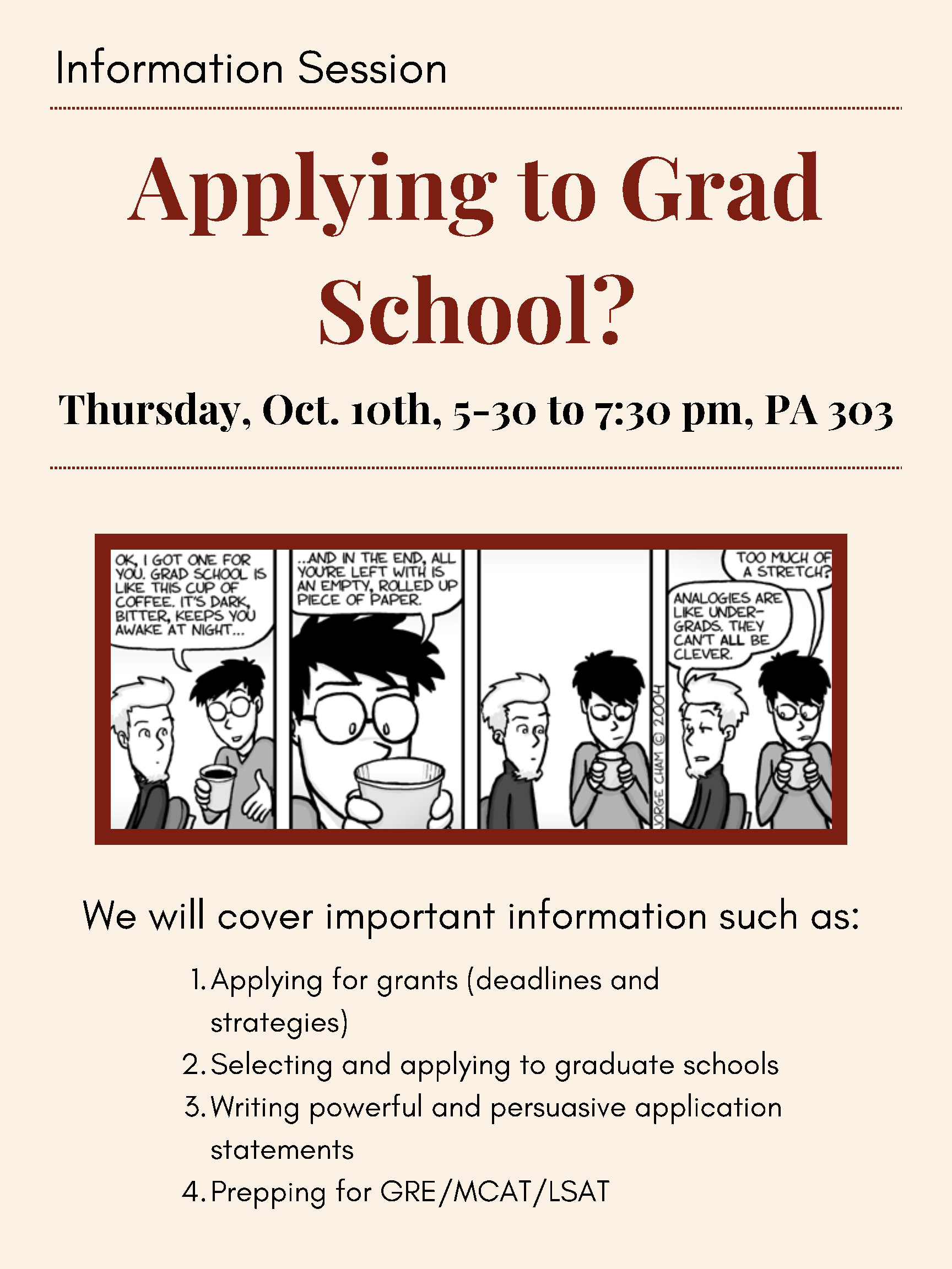 Graduate School Information Session - College of the Humanities