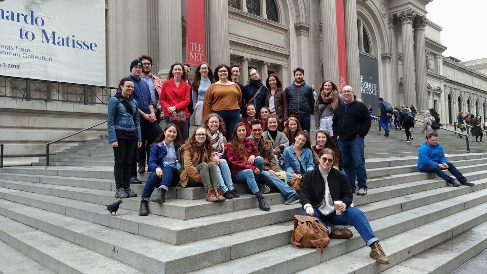 Humanities students at the Metropolitan Museum of Art in New York during field trip