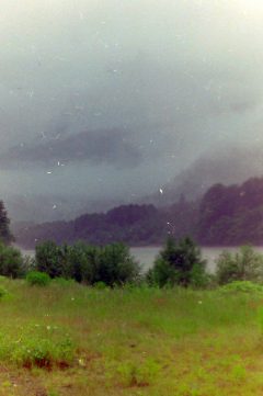 lake, mountains, grass