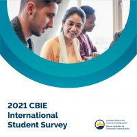 Promotional poster for the 2021 CBIE International Student Survey