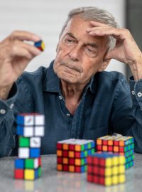 Image of Ernő Rubik, inventor of the Rubik's Cube