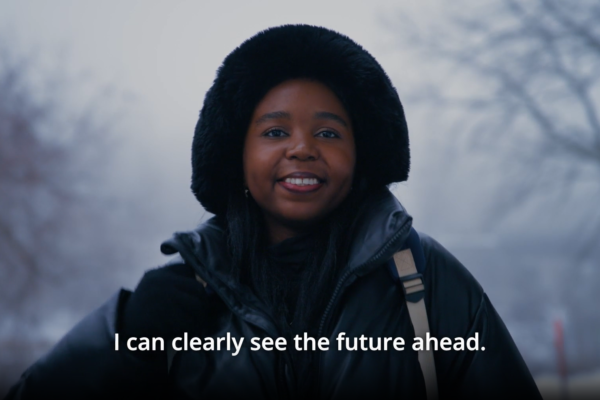 Photo of ESP student Lisa O, with a quote from her saying 