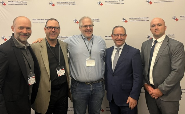 Five participants at the NATO Association of Canada event in Toronto.