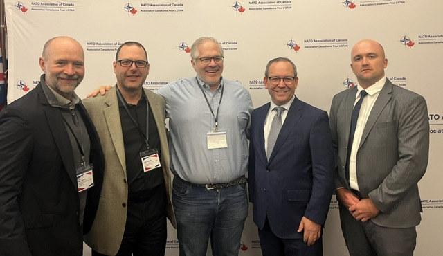 Five participants at the NATO Association of Canada event in Toronto.