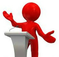 illustration of a person giving a speech