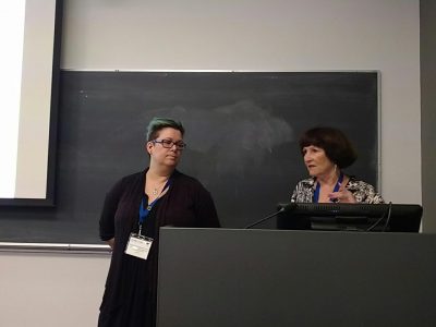 Colleen Christopherson-Cote and Isobel Findlay present at C2UExpo 2017.