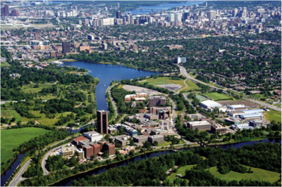 Bird's Eye View of Carleton University.