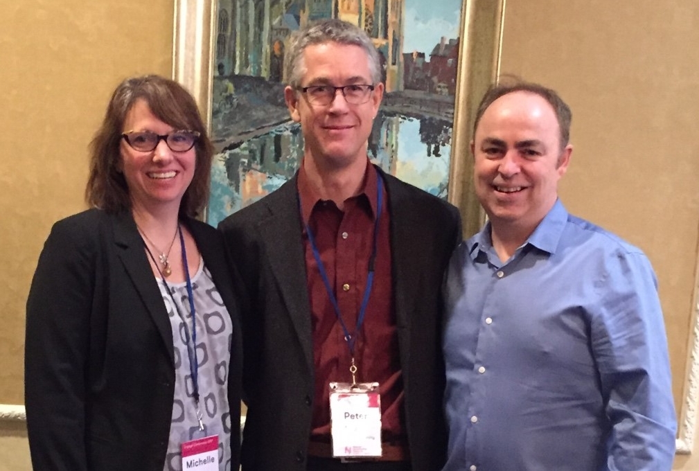 CFICE members Michelle Nilson, Peter Andree and David Peacock, pose together at the Engage! 2017 conference.