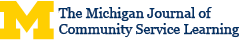 Michigan Journal of Community Service-Learning Journal Logo