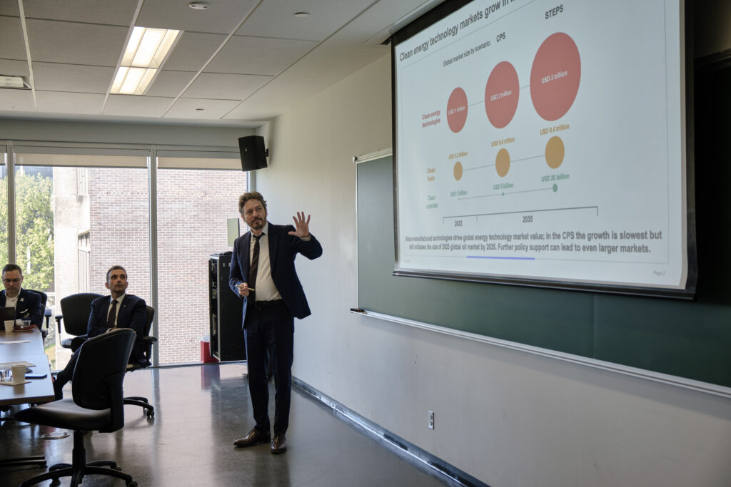 Timur presenting