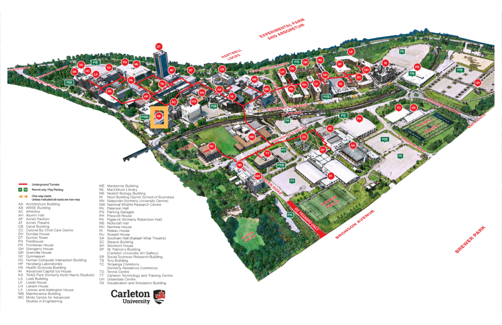 Map of Carleton University Campus