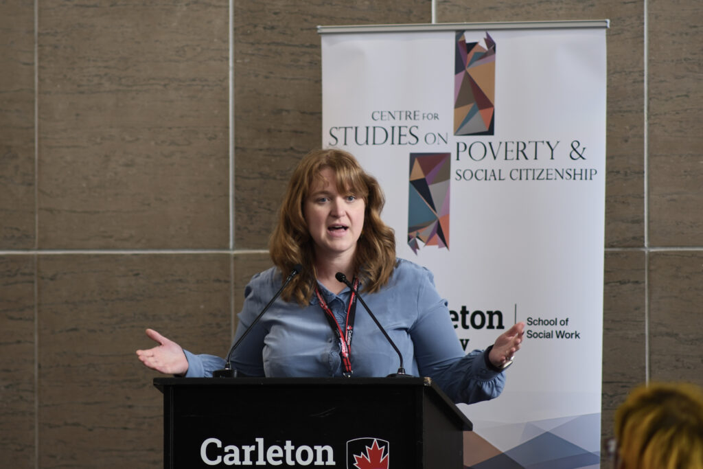 Michele Biss reminding participants that housing is a human right