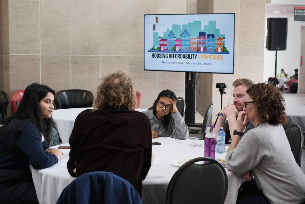 Attendees engaged in conversation.
