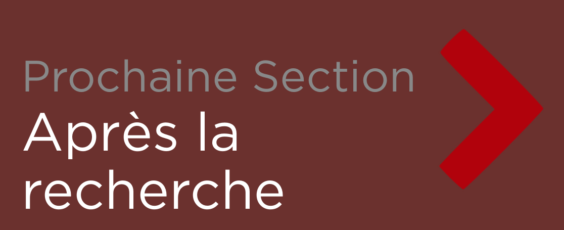 Button - "Prochaine Section: Apres la recherche"