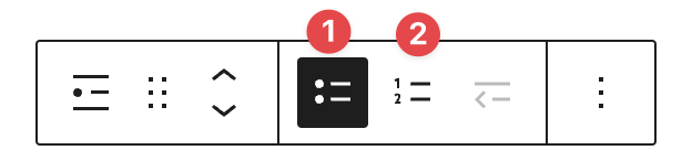 add a list - ordered or unordered