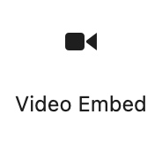 add a video embed block