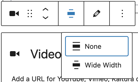 Wide width video