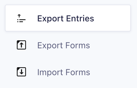 Export entries